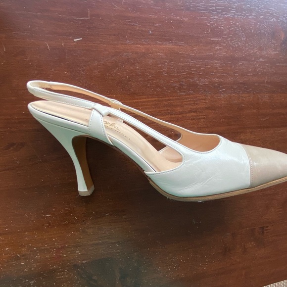 Handmade Italy ,Tanino Crisci ,size39.5 ,off white beige natural leather , heels - Picture 4 of 9